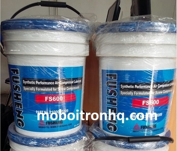 Đại lý phân phối, bán dầu máy nén khí Fusheng, Atlascopco, Hitachi, Kobelco, Puma tại TPHCM