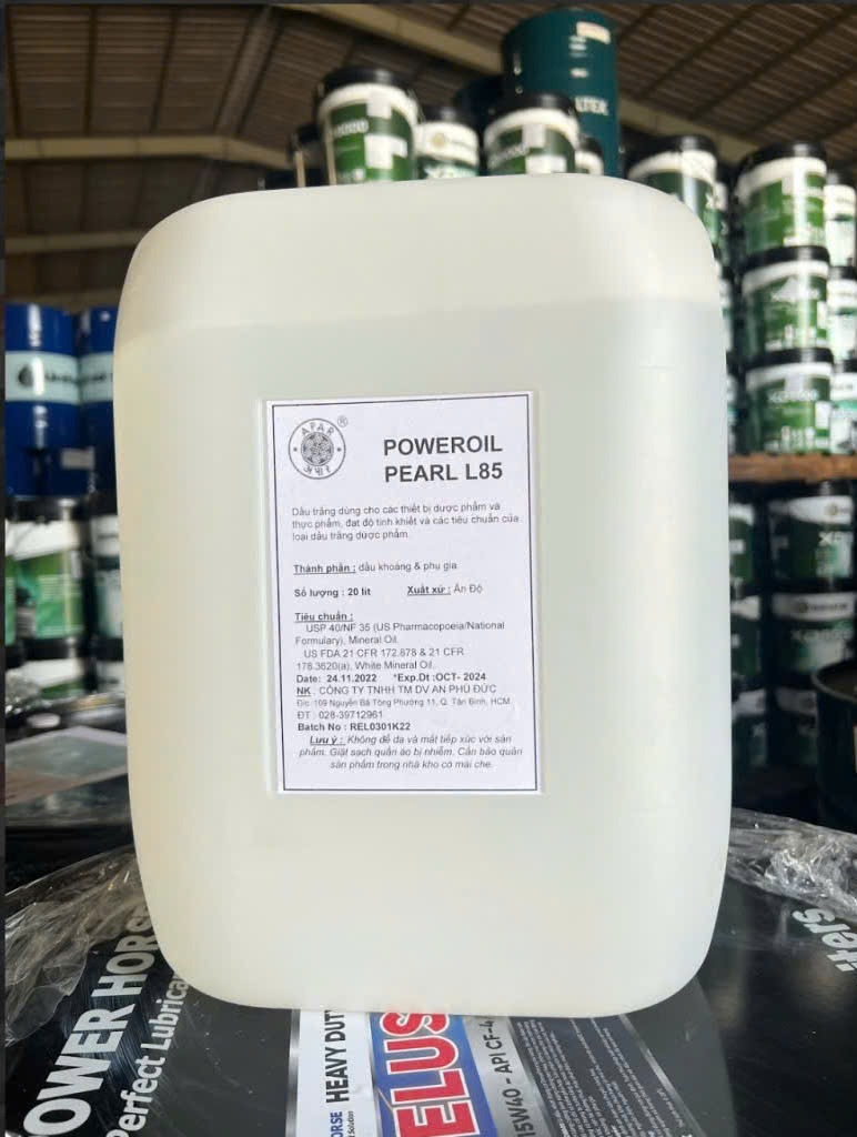 Dầu trắng an toàn thực phầm/Dầu Paraffin Poweroil Pearl L85