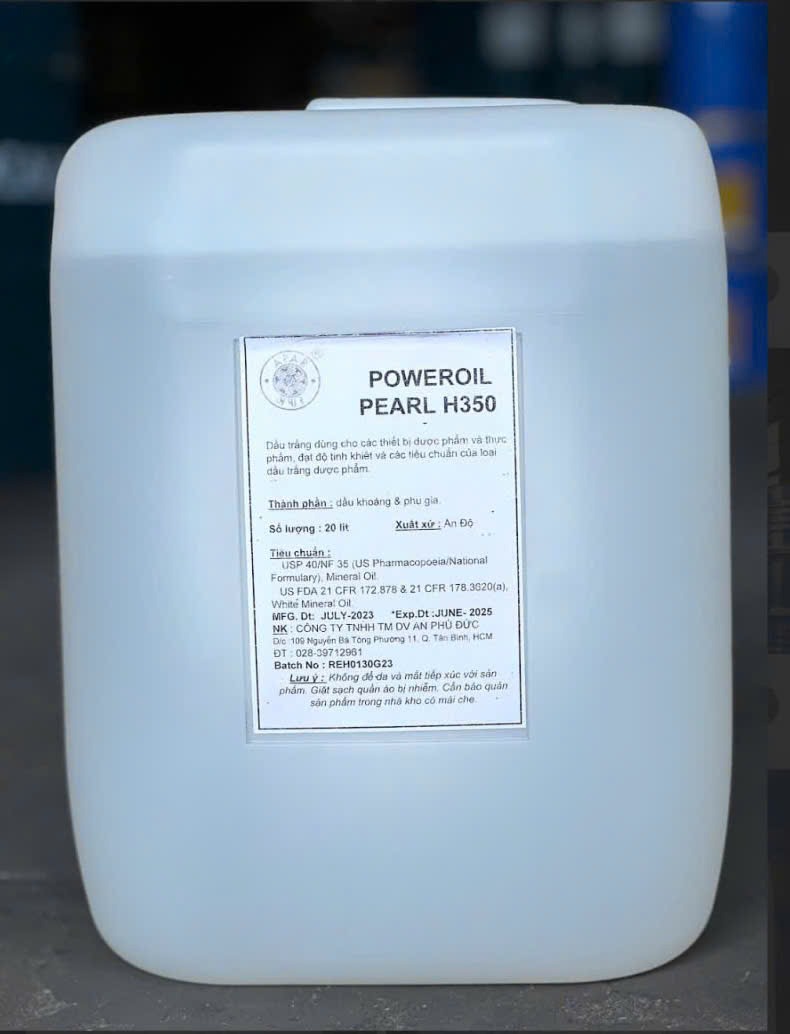 Dầu trắng an toàn thực phầm/Dầu Paraffin Poweroil Pearl H 350