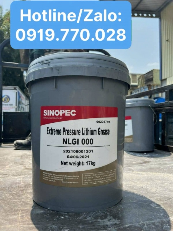 Mỡ Bôi Trơn Sinopec Extreme Pressure Lithium Grease NLGI 000