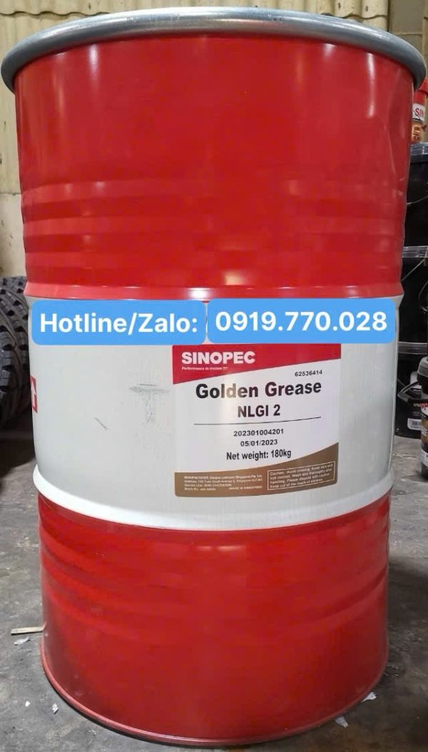Mỡ bôi trơn chịu nhiệt Sinopec Premium Golden Grease NLGI 2