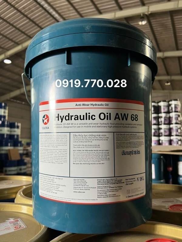 Dầu thủy lực chống mài mòn Caltex Hydraulic AW 68