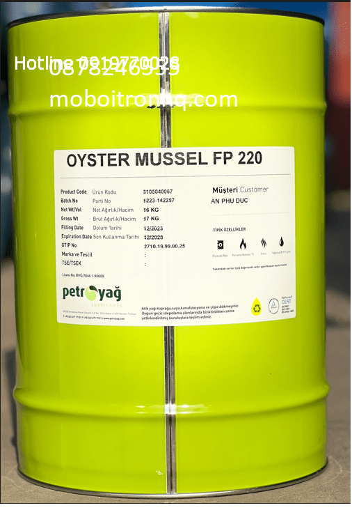 DẦU BÁNH RĂNG AN TOÀN THỰC PHẨM PETROYAG OYSTER MUSSEL FP 220
