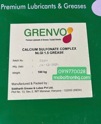 Mỡ Grenvo Calcium Sulfonate Complex NLGI 1.5