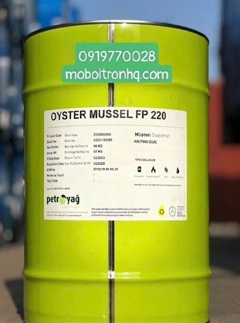 DẦU BÁNH RĂNG AN TOÀN THỰC PHẨM PETROYAG OYSTER MUSSEL FP 220