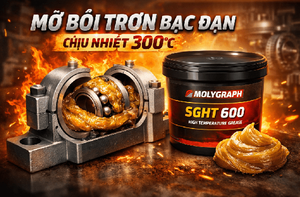 Mỡ bôi trơn bạc đạn chịu nhiệt 300 độ c