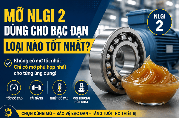 Mỡ NLGI 2 dùng cho bạc đạn loại nào tốt nhất?