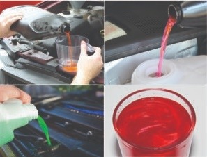 nước làm mát màu đỏ, dung dịch làm mát màu xanh