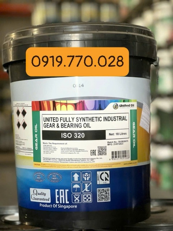 Dầu Bánh Răng Chịu Nhiệt United Fully Synthetic Industrial Gear & Bearing Oil 320
