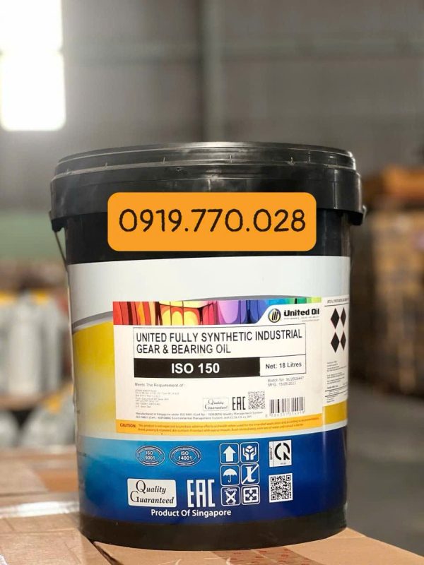 Dầu bánh răng chịu nhiệt United Fully Synthentic Industrial Gear & Bearing Oil 150