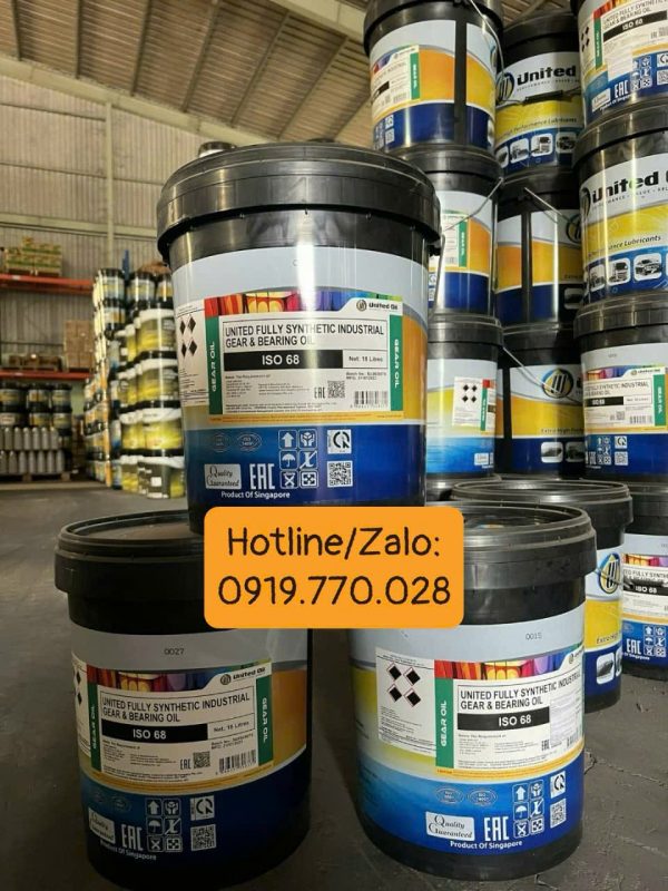 Dầu Bánh Răng Chịu Nhiệt United Fully Synthetic Industrial Gear & Bearing Oil 68