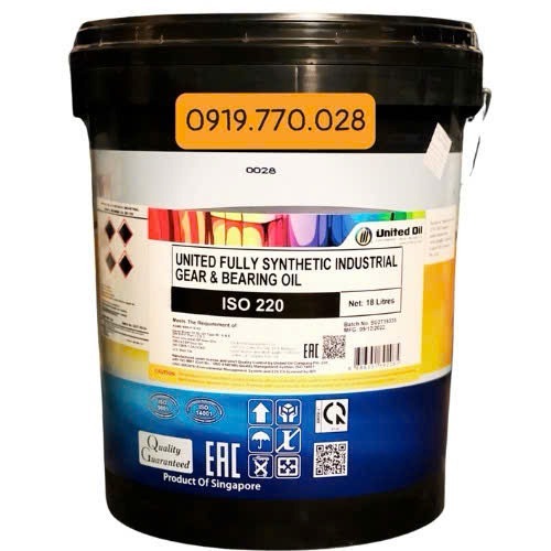 Dầu Bánh Răng Chịu Nhiệt United Fully Synthetic Industrial Gear & Bearing Oil 220
