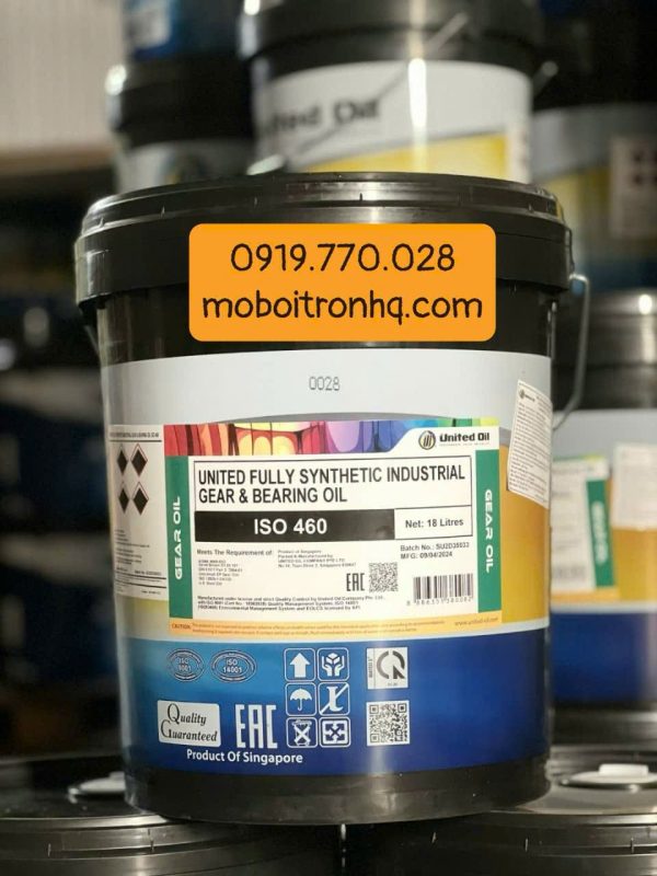 Dầu Bánh Răng Chịu Nhiệt United Fully Synthetic Industrial Gear & Bearing Oil 460