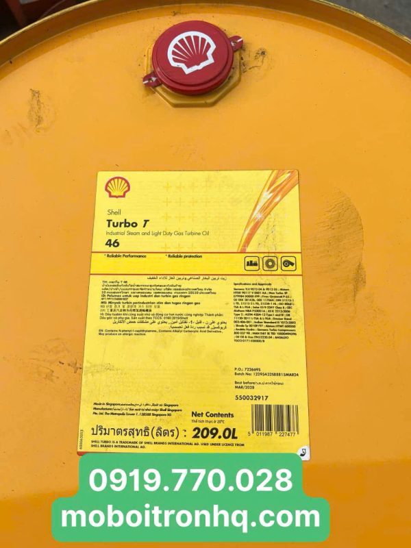 Dầu Tuabin Shell Turbo T 46 giá tốt nhất thị trường
